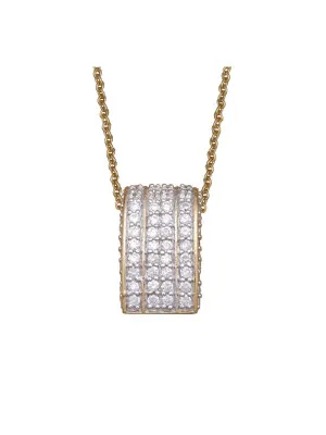 Silber Halskette mit Anhänger ZH-4518-GOLD