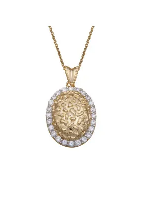 Silber Halskette mit Anhänger ZH-4520-GOLD