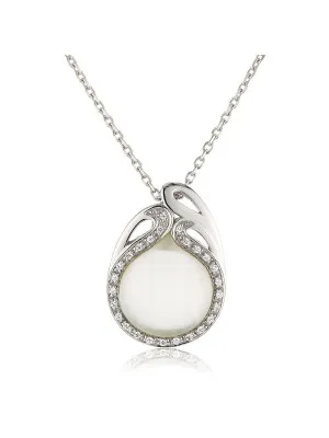 Silber Anhanger mit Kette ZH-4569
