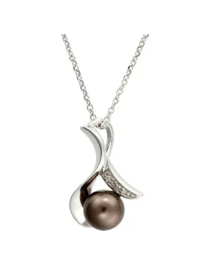 Silber Anhanger mit Kette ZH-4609