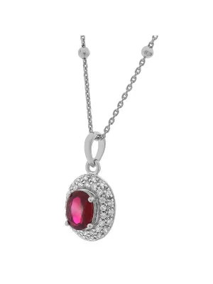 Udine Silber Halskette mit Anhänger ZH-7236/RU