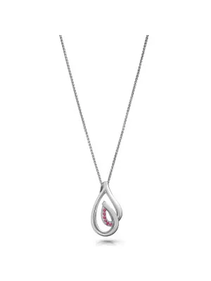 Dazzle Silber Halskette mit Anhänger ZH-7518/R