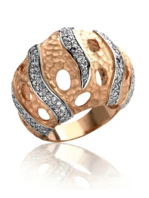 Silber Ring R-4236-ROSE